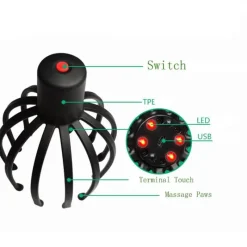 The Relaxation Nook Massageprodukte|Gesundheits-Gadgets-Elektrisches Kopfhautmassagegerät – Kopfstimulator zur Entspannung und Stresslinderung