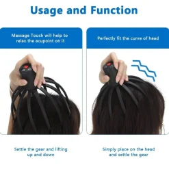 The Relaxation Nook Massageprodukte|Gesundheits-Gadgets-Elektrisches Kopfhautmassagegerät – Kopfstimulator zur Entspannung und Stresslinderung