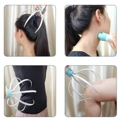 The Relaxation Nook Massageprodukte|Gesundheits- Und Entspannungstools-Elektrisches Kopfhautmassagegerät – Oktopus-Design zum Stressabbau und zur Entspannung