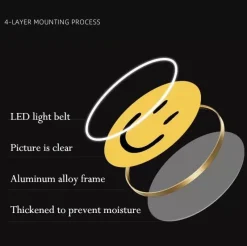 Willow u0026 Whim Beleuchtung-Emoji-Stimmungslicht – Großes Lächeln, dekorative Lampe