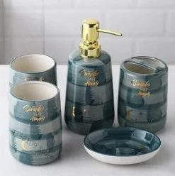 The Bath Nook Badezimmer-Emperador Marble Bathroom Decor - Elegant Stone Accents