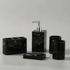 Serene Splash Badezimmer-Enrico Bathroom Accessory Set - Elegant Home Décor Essentials