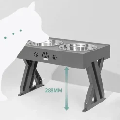 Furry Haven Haustierzubehör|Tierfütterung-Erhöhter, verstellbarer Futternapf für Haustiere – Ständer für Hunde- und Katzennäpfe