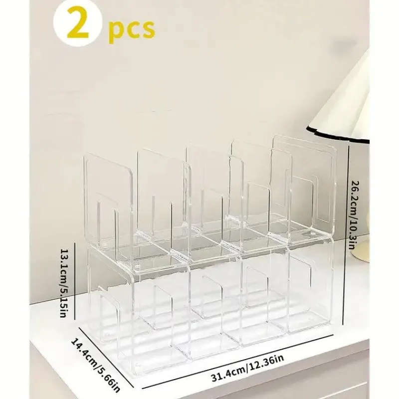 Room to Spare Aufbewahrung Und Organisation-2er-Packung durchsichtiger Handtaschen-Organizer aus Acryl – Schrankteiler mit 4 Fächern