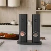 Tom Küche & Esszimmer-2er-Set elektrische Salz- und Pfeffermühlen – batteriebetrieben