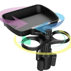 Wild u0026 Free Gear Autozubehör|Automobilindustrie-Erweiterbarer Getränkehalter für Snacktische im Auto – Multifunktionales Reisezubehör