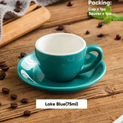 Plates u0026 More Küche & Esszimmer-Espresso-Kaffeetassen-Set aus Keramik – Teetassen und Becher aus Keramik zum Frühstück