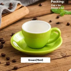 Plates u0026 More Küche & Esszimmer-Espresso-Kaffeetassen-Set aus Keramik – Teetassen und Becher aus Keramik zum Frühstück