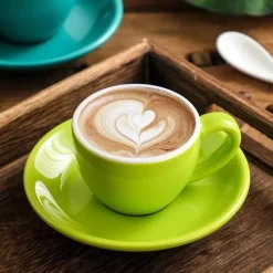 Plates u0026 More Küche & Esszimmer-Espresso-Kaffeetassen-Set aus Keramik – Teetassen und Becher aus Keramik zum Frühstück