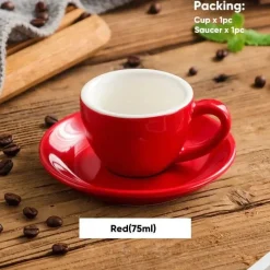 Plates u0026 More Küche & Esszimmer-Espresso-Kaffeetassen-Set aus Keramik – Teetassen und Becher aus Keramik zum Frühstück