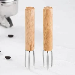 Tom Küche & Esszimmer-Espresso-Rührwerkzeug mit Holzgriff – Perfekt für professionelle Brists