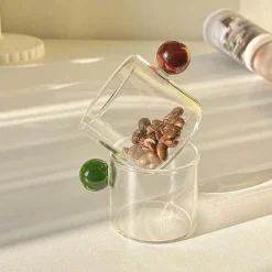 Plates u0026 More Küche & Esszimmer-Espressotassen-Set aus Glas – 110 ml Kaffeebecher mit Untertassen