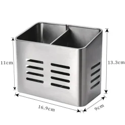 Tom Küche & Esszimmer-Essstäbchenhalter aus Edelstahl – Abtropfgestell mit 2 Gittern