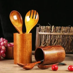 Tom Küche & Esszimmer-Essstäbchenständer aus Holz – Organizer für Küchenutensilien