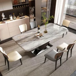 The Lounge Loft Möbel-Esstisch Silvia aus Marmor – Moderne, elegante Möbel für schicke Essbereiche