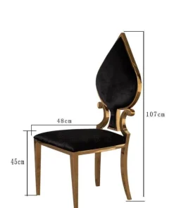 Cozy Living Möbel-Esszimmerstuhl aus Edelstahl – Luxuriöses Spielkartendesign