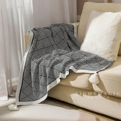 Wrap u0026 Relax Bettzeug-Ethnische Strickdecke - Gemütliches Sofadekor