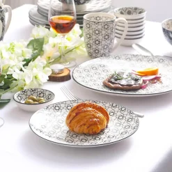 Elegance at the Table Küche & Esszimmer-Euporie Porzellan-Geschirrset – Elegantes Tafelservice