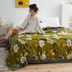 Snug u0026 Soft Bettzeug-Europäische Baumwollgaze-Überwurfdecke - Weicher, leichter Sofabezug