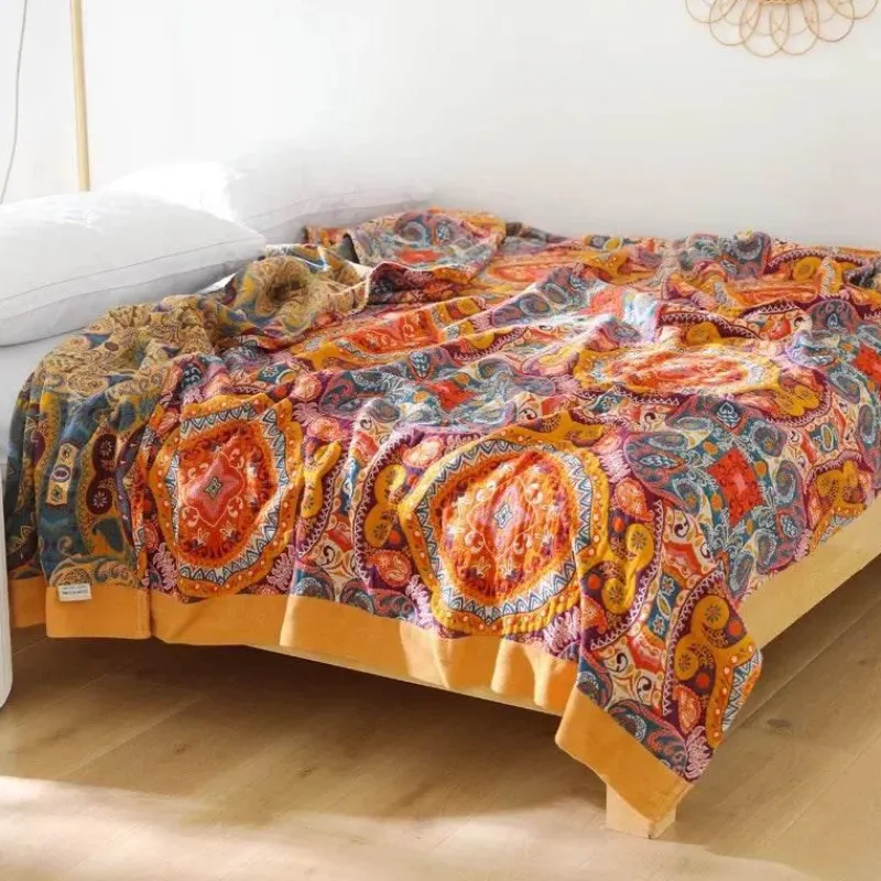 Snug u0026 Soft Bettzeug-Europäische Baumwollgaze-Überwurfdecke - Weicher, leichter Sofabezug