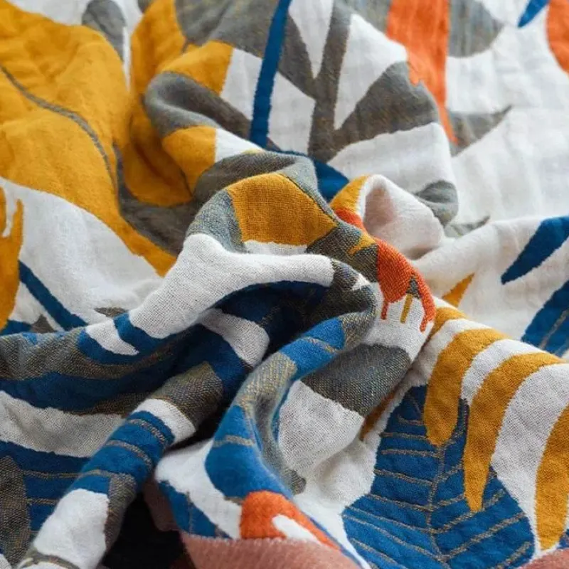 Snug u0026 Soft Bettzeug-Europäische Baumwollgaze-Überwurfdecke - Weicher, leichter Sofabezug