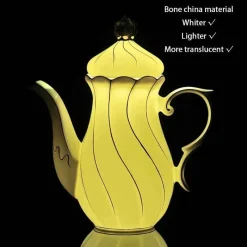 Feast u0026 Flair Küche & Esszimmer-Europäisches Kaffeeservice aus Knochenporzellan – Tee und Kaffee aus Porzellan mit Goldeinlage