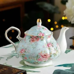 Plates u0026 More Küche & Esszimmer-Europäisches Teekannenset aus Knochenporzellan – Hochwertiges Teeservice aus Porzellan
