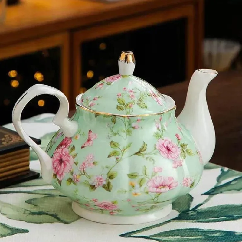 Plates u0026 More Küche & Esszimmer-Europäisches Teekannenset aus Knochenporzellan – Hochwertiger Kaffeekessel aus Porzellan