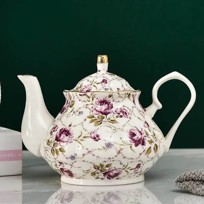 Plates u0026 More Küche & Esszimmer-Europäisches Teekannenset aus Knochenporzellan – Hochwertiger Kaffeekessel aus Porzellan