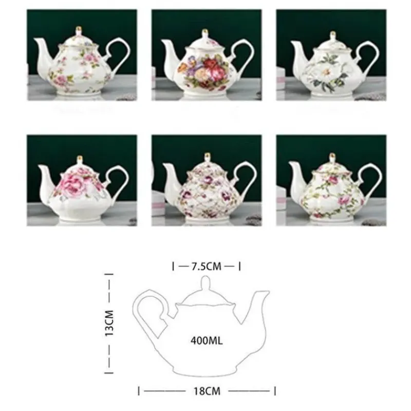Plates u0026 More Küche & Esszimmer-Europäisches Teekannenset aus Knochenporzellan – Hochwertiger Kaffeekessel aus Porzellan