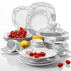 Elegance at the Table Küche & Esszimmer-Eurydome Porzellan-Tafelservice – Elegantes Esstischgeschirr