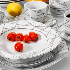 Elegance at the Table Küche & Esszimmer-Eurydome Porzellan-Tafelservice – Elegantes Esstischgeschirr