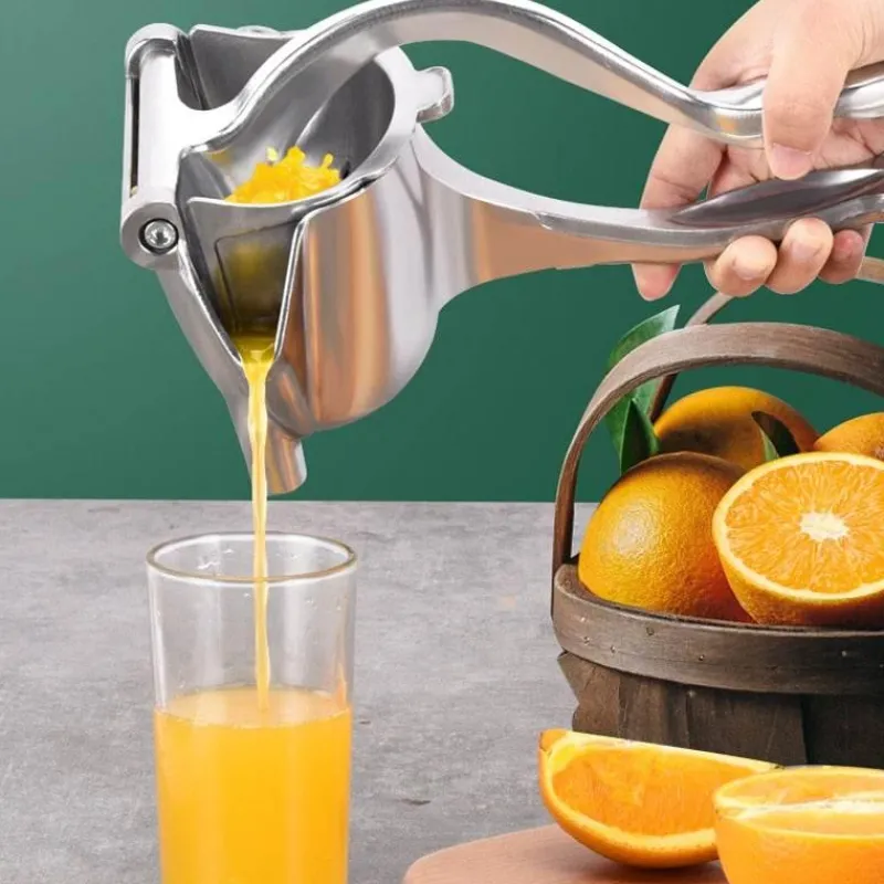 The Culinary Kit Küche & Esszimmer-Extra großer manueller Entsafter aus Edelstahl – Hochleistungs-Obstpresse