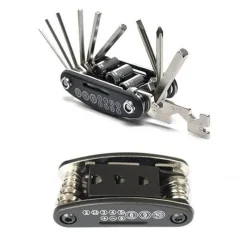 Roam Ready Fahrräder & Verkehr|Outdoor-Artikel-Fahrradreparaturwerkzeug 15-in-1 – Multifunktionales Taschen-Wartungsset