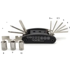 Roam Ready Fahrräder & Verkehr|Outdoor-Artikel-Fahrradreparaturwerkzeug 15-in-1 – Multifunktionales Taschen-Wartungsset