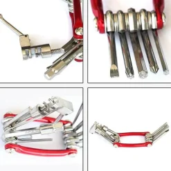 Roam Ready Fahrräder & Verkehr|Outdoor-Artikel-Fahrradreparaturwerkzeug 15-in-1 – Multifunktionales Taschen-Wartungsset