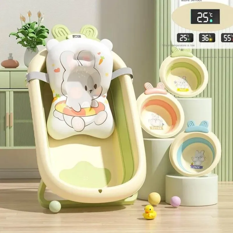 Kinder The Blissful Bath Kinderwagen & Zubehör|Badezimmer-Faltbare Babybadewanne - Temperatursensoranzeige