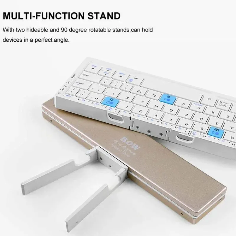 Trail Tech Outdoor-Artikel|Outdoor-Gadgets-Faltbare Bluetooth-Tastatur – Kabellose, tragbare Tipplösung für mehrere Geräte