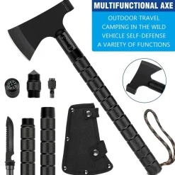 The Outdoor Vault Camping-Werkzeuge|Heimwerkzeuge-Faltbare Campingaxt – Multifunktionswerkzeug fürs Überleben