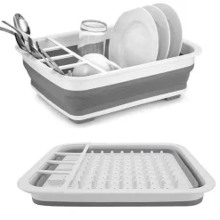 Deco Küche & Esszimmer-Faltbarer Abtropfständer – Platzsparender Küchen-Organizer