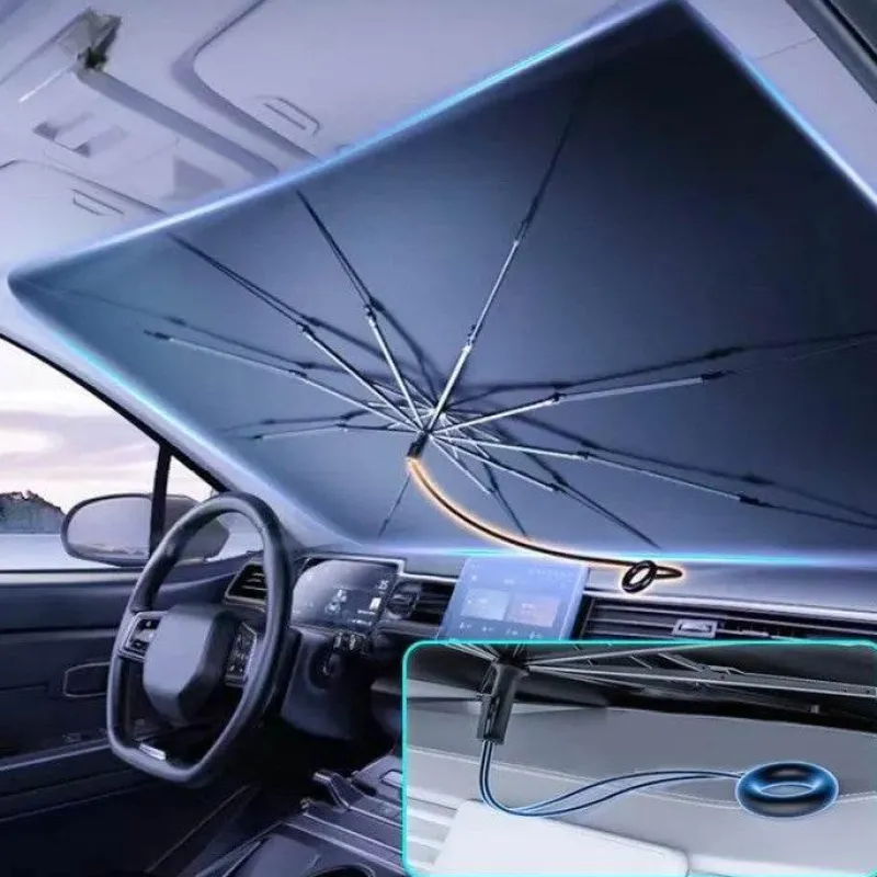 Wild u0026 Free Gear Autozubehör|Automobilindustrie-Faltbarer Auto-Windschutzscheiben-Regenschirm – Sonnenschutz zum Schutz des Fahrzeugs
