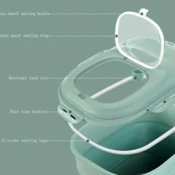 Space Savvy Küche & Esszimmer-Faltbarer, feuchtigkeitsbeständiger Vorratsbehälter für Lebensmittel – platzsparender Küchen-Organizer