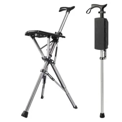 The Relaxation Nook Mobilitäts- Und Support-Tools|Gesundheits-Gadgets-Faltbarer Gehstuhl – Tragbare Mobilitätshilfe für Senioren