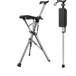 The Relaxation Nook Mobilitäts- Und Support-Tools|Gesundheits-Gadgets-Faltbarer Gehstuhl – Tragbare Mobilitätshilfe für Senioren