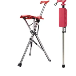 The Relaxation Nook Mobilitäts- Und Support-Tools|Gesundheits-Gadgets-Faltbarer Gehstuhl – Tragbare Mobilitätshilfe für Senioren