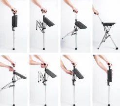 The Relaxation Nook Mobilitäts- Und Support-Tools|Gesundheits-Gadgets-Faltbarer Gehstuhl – Tragbare Mobilitätshilfe für Senioren