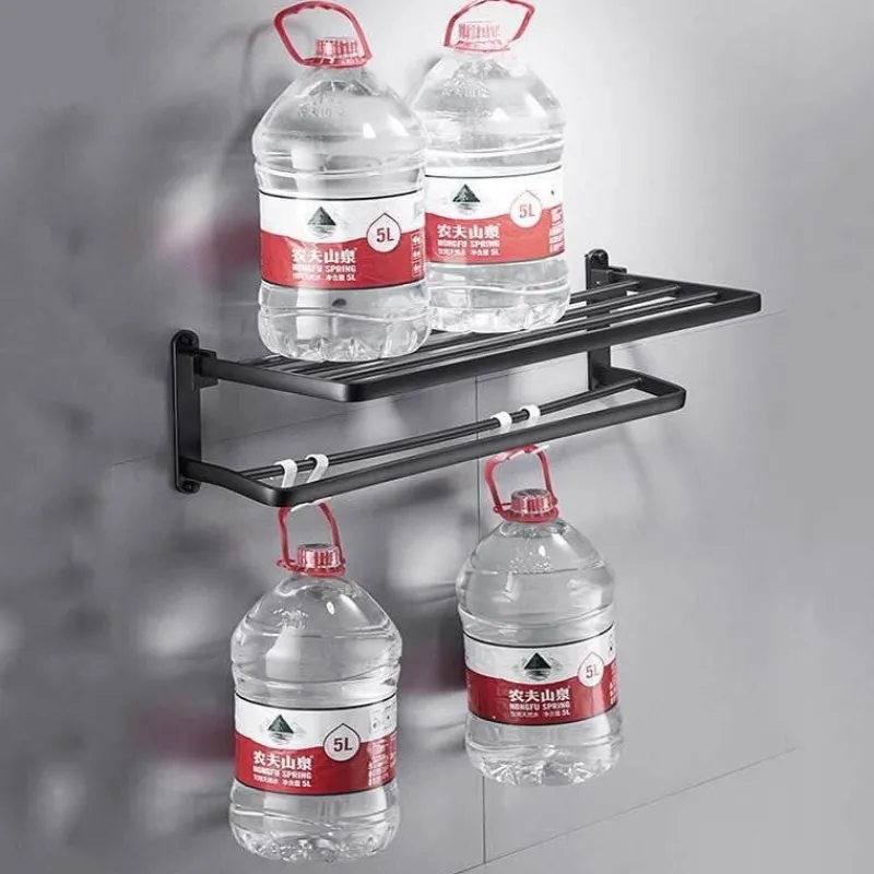 The Blissful Bath Badezimmer-Faltbarer Handtuchhalter aus Aluminium – platzsparender Badezimmer-Organizer