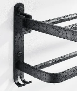 The Blissful Bath Badezimmer-Faltbarer Handtuchhalter aus Aluminium – platzsparender Badezimmer-Organizer