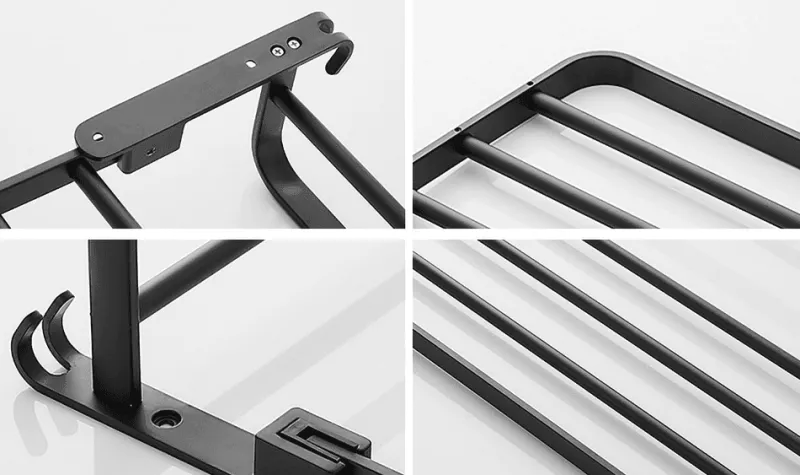 The Blissful Bath Badezimmer-Faltbarer Handtuchhalter aus Aluminium – platzsparender Badezimmer-Organizer