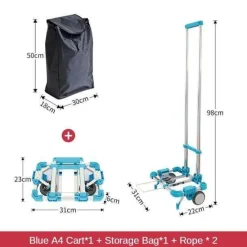 Roam Ready Outdoor-Artikel|Outdoor-Gadgets-Faltbarer Handwagen - Tragbarer Mehrzweckwagen